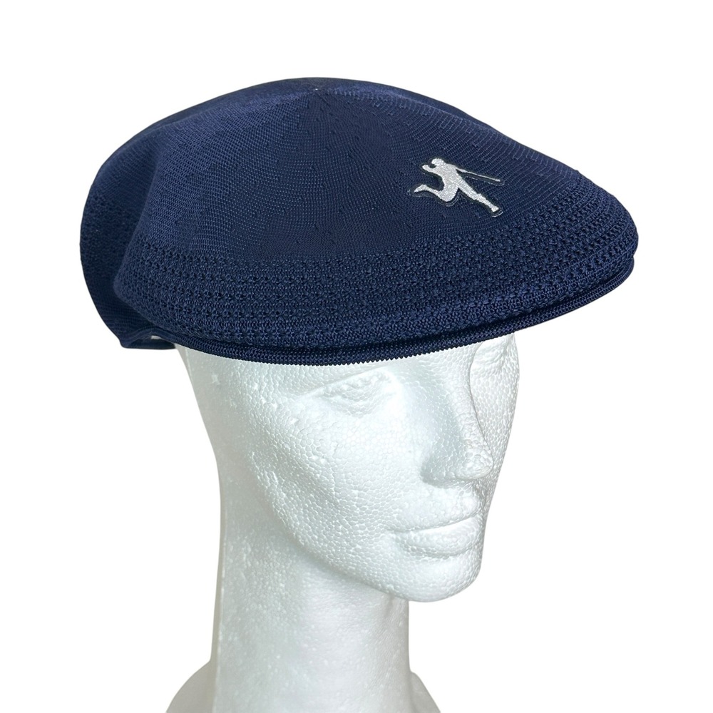 Payne Stewart x Kangol Golf Hat M Payne's Tam 504 Ventair Mesh Flat Cap Navy